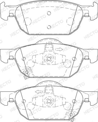 Necto FD7459A - Тормозные колодки, дисковые, комплект autosila-amz.com