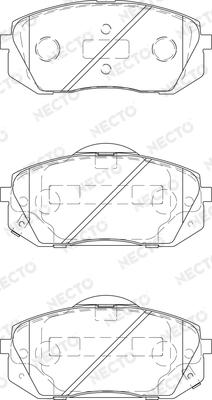 Necto FD7405A - Тормозные колодки, дисковые, комплект autosila-amz.com