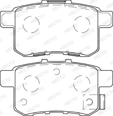 Necto FD7408A - Тормозные колодки, дисковые, комплект autosila-amz.com