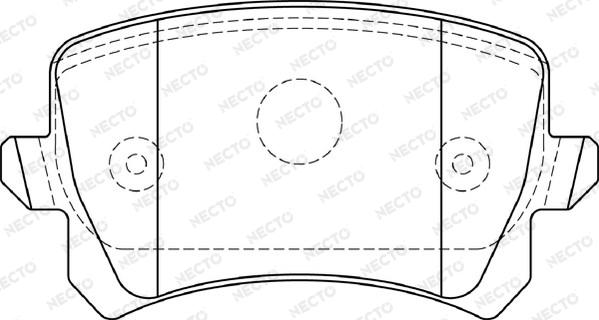 Necto FD7403A - Тормозные колодки, дисковые, комплект autosila-amz.com