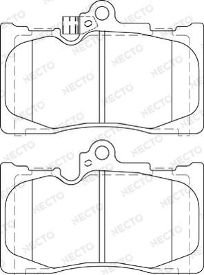 Necto FD7419A - Тормозные колодки, дисковые, комплект autosila-amz.com