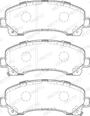 Necto FD7488A - Тормозные колодки, дисковые, комплект autosila-amz.com