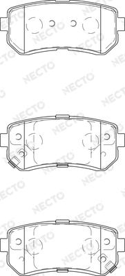 Necto FD7436A - Тормозные колодки, дисковые, комплект autosila-amz.com