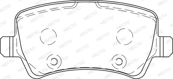 Necto FD7438A - Тормозные колодки, дисковые, комплект autosila-amz.com
