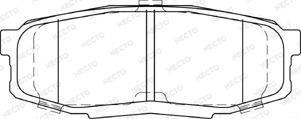 Necto FD7433A - Тормозные колодки, дисковые, комплект autosila-amz.com