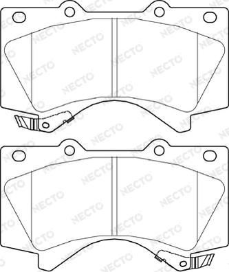 Necto FD7432A - Тормозные колодки, дисковые, комплект autosila-amz.com