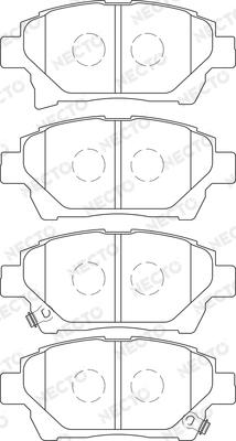 Necto FD7437A - Тормозные колодки, дисковые, комплект autosila-amz.com