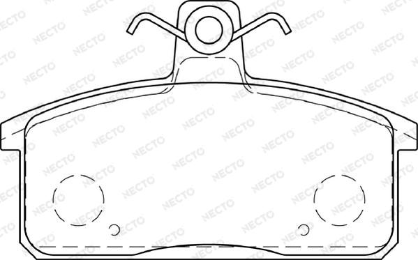 Necto FD7429A - Тормозные колодки, дисковые, комплект autosila-amz.com