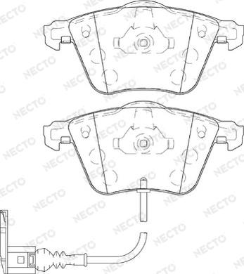 Necto FD7426A - Тормозные колодки, дисковые, комплект autosila-amz.com