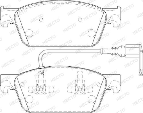 Necto FD7476V - Тормозные колодки, дисковые, комплект autosila-amz.com