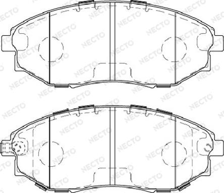 Necto FD7478A - Тормозные колодки, дисковые, комплект autosila-amz.com