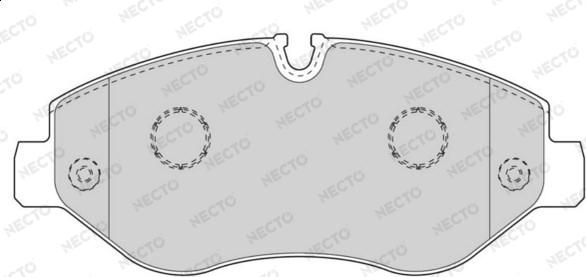 Necto FD7590V - Тормозные колодки, дисковые, комплект autosila-amz.com