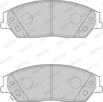 Necto FD7591A - Тормозные колодки, дисковые, комплект autosila-amz.com