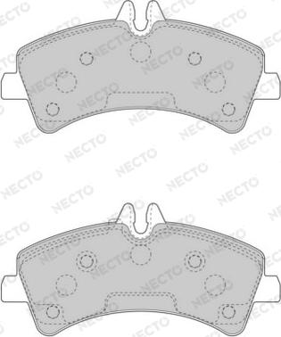 Necto FD7561V - Тормозные колодки, дисковые, комплект autosila-amz.com