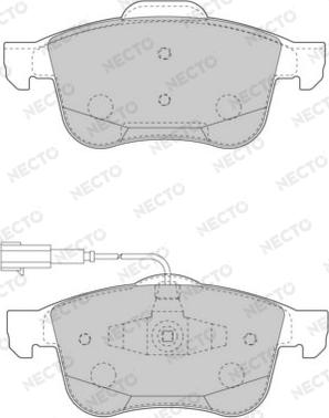 Necto FD7503A - Тормозные колодки, дисковые, комплект autosila-amz.com