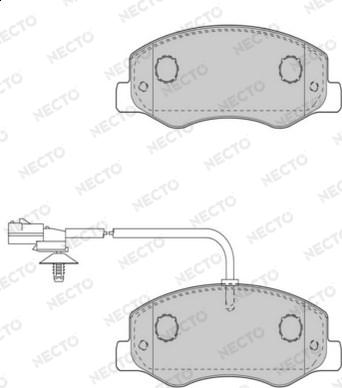 Necto FD7510V - Тормозные колодки, дисковые, комплект autosila-amz.com