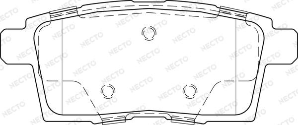 Necto FD7518A - Тормозные колодки, дисковые, комплект autosila-amz.com