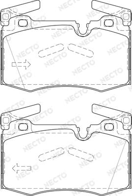 Necto FD7513A - Тормозные колодки, дисковые, комплект autosila-amz.com