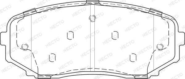 Necto FD7517A - Тормозные колодки, дисковые, комплект autosila-amz.com