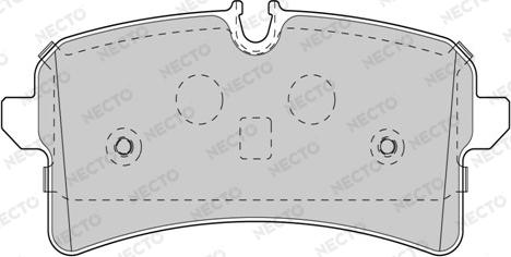 Necto FD7586A - Тормозные колодки, дисковые, комплект autosila-amz.com