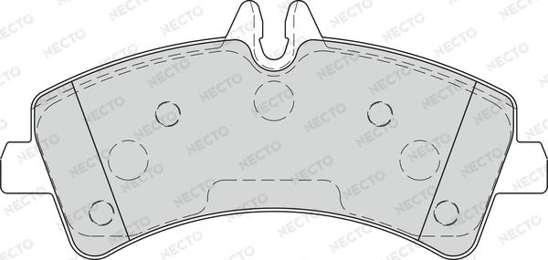 Necto FD7582V - Тормозные колодки, дисковые, комплект autosila-amz.com