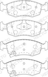 Necto FD7538A - Тормозные колодки, дисковые, комплект autosila-amz.com