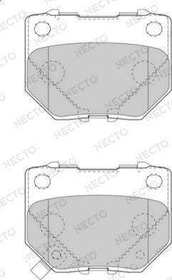 Necto FD7520A - Тормозные колодки, дисковые, комплект autosila-amz.com