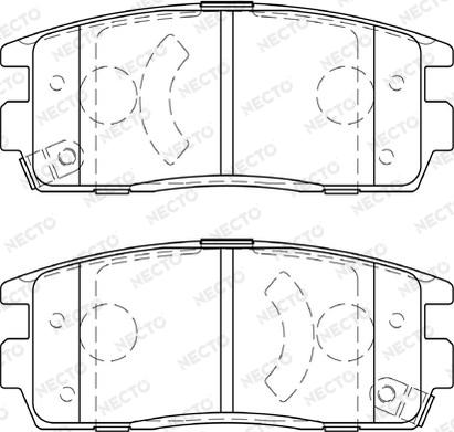 Necto FD7578A - Тормозные колодки, дисковые, комплект autosila-amz.com