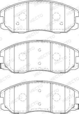 Necto FD7577A - Тормозные колодки, дисковые, комплект autosila-amz.com