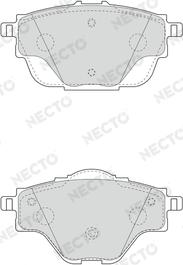 Necto FD7647A - Тормозные колодки, дисковые, комплект autosila-amz.com