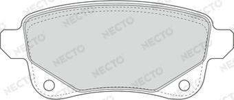 Necto FD7668A - Тормозные колодки, дисковые, комплект autosila-amz.com