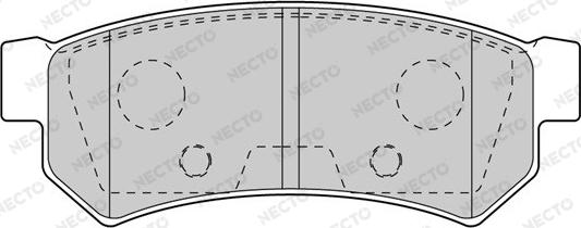 Necto FD7603A - Тормозные колодки, дисковые, комплект autosila-amz.com