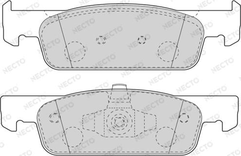 Necto FD7611A - Тормозные колодки, дисковые, комплект autosila-amz.com