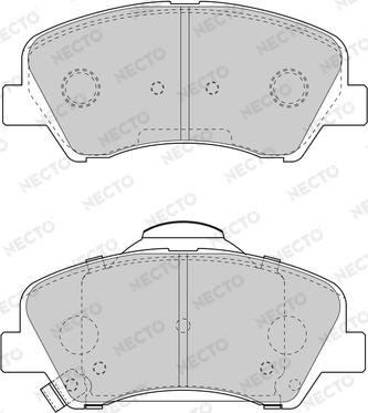 Necto FD7612A - Тормозные колодки, дисковые, комплект autosila-amz.com