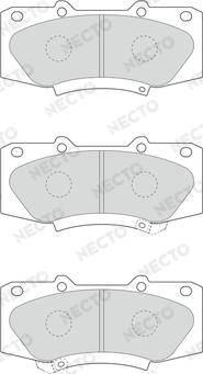 Necto FD7639A - Тормозные колодки, дисковые, комплект autosila-amz.com