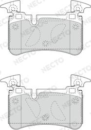 Necto FD7638A - Тормозные колодки, дисковые, комплект autosila-amz.com