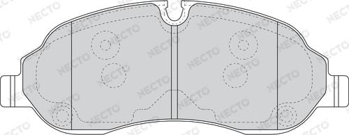 Necto FD7624V - Тормозные колодки, дисковые, комплект autosila-amz.com