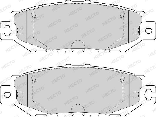 Necto FD7095A - Тормозные колодки, дисковые, комплект autosila-amz.com