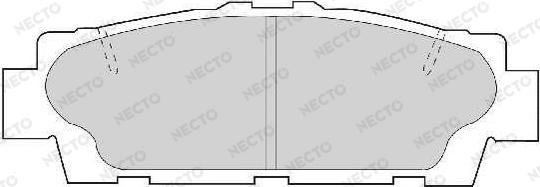 Necto FD7096A - Тормозные колодки, дисковые, комплект autosila-amz.com