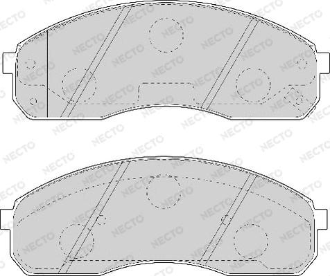 Necto FD7047A - Тормозные колодки, дисковые, комплект autosila-amz.com