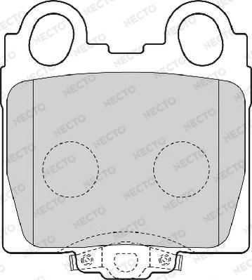 Necto FD7054A - Тормозные колодки, дисковые, комплект autosila-amz.com