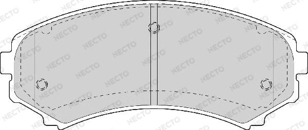 Necto FD7055A - Тормозные колодки, дисковые, комплект autosila-amz.com