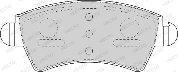 Necto FD7050A - Тормозные колодки, дисковые, комплект autosila-amz.com