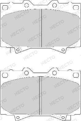 Necto FD7052A - Тормозные колодки, дисковые, комплект autosila-amz.com