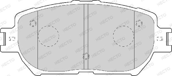 Necto FD7065A - Тормозные колодки, дисковые, комплект autosila-amz.com