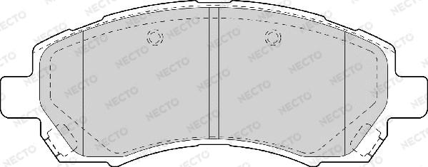 Necto FD7060A - Тормозные колодки, дисковые, комплект autosila-amz.com