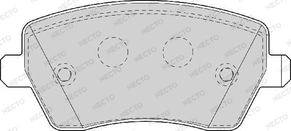 Necto FD7063A - Тормозные колодки, дисковые, комплект autosila-amz.com