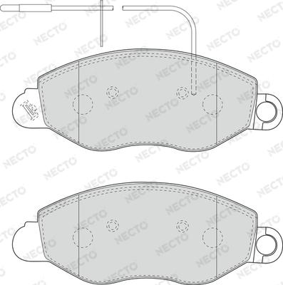 Necto FD7062V - Тормозные колодки, дисковые, комплект autosila-amz.com