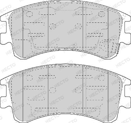 Necto FD7067A - Тормозные колодки, дисковые, комплект autosila-amz.com