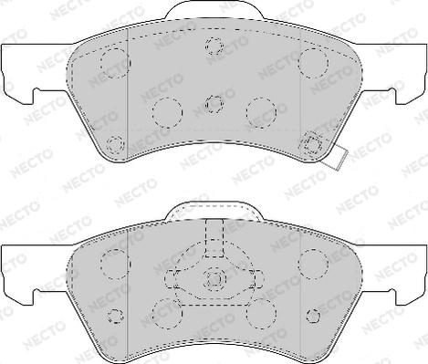 Necto FD7003A - Тормозные колодки, дисковые, комплект autosila-amz.com